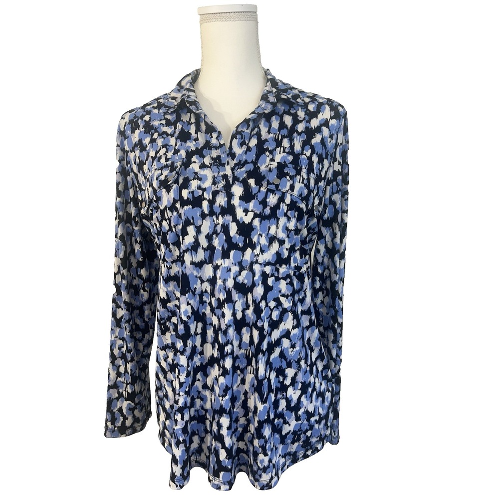 Coquette Cottage Jones Wear Abstract Print Tunic Sz M Y2K  Granny Boho